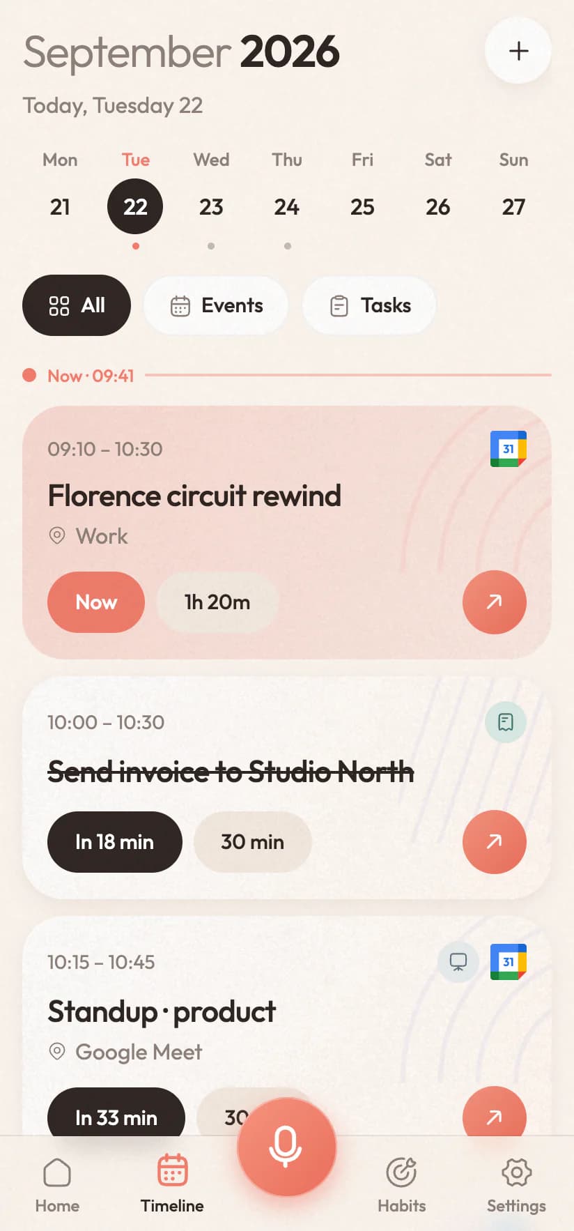 موعد مفتوح من الجدول مع رابط Google Meet